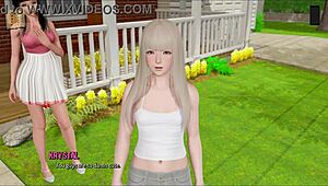 3D Hentai Scene with Big Tits and Huge Cock Cumshot