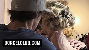 Behind The Scenes - Italian Blonde And Brunette Play Sex Games With Big Tits