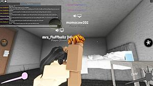 Big black cock gets riding pleasure in Roblox game