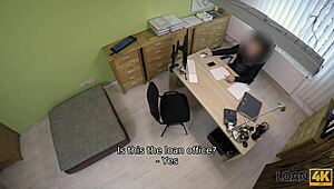 Loan4k Creditor Lets Milf Play with His Dick in Office Fun! 😏