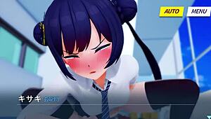 Kisaki Provides Hand Assistance in 3D Cartoon