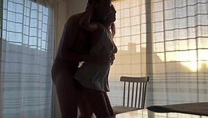 Hey, why am I banging my hijastra under her sexy white dress and high boots?