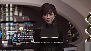 this hentai gameplay features domination and teen cunilingus.