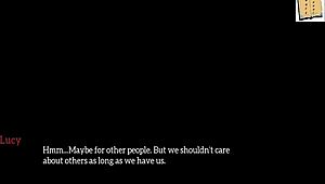 in MY NEW FAMILY episode 130, the redhead teen with small tits gets into some HENTAI ACTION