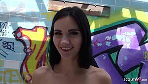 uhh, got fucked first meetin... tiny titten teen banged outdoors in Berlin!