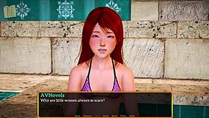 my new family introduces redhead with small tits in episode 520