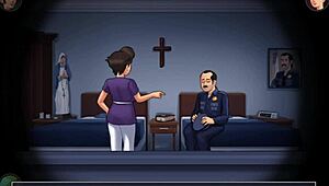 Summertime Saga: Watching Mature Jamie Bathe in the Shower