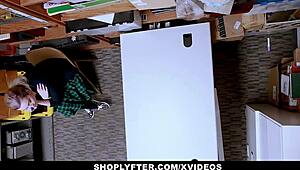 i caught the shoplifting teen 18+ lexi lore in the office
