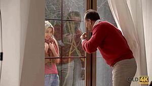 Old4k tells of a horny girl bedding the much older neighbor next door.