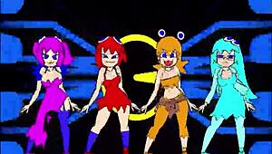 Pacman Ghost Girls Perform Dance