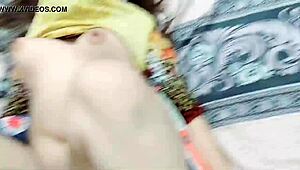 Indian stepbrother sneaks a load inside his stepsister’s tight little hole.