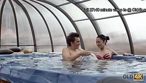 Skinny Pornstar Strips Down for Older Partner to Drill Her Hard