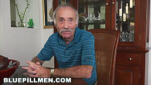 curious how grandpa frankie learns fast with a petite teen in bluepillmen?