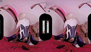 Spider Gwen Blows Mind With Mouth And Pussy