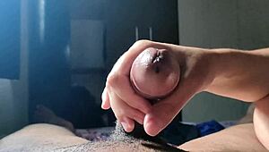 bailey quinn gives handjob and masturbation until cum on athletic guy