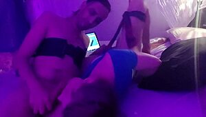 Sexy Blonde Deepthroats Cock in Revealing Outfit