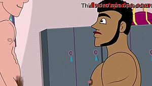 Siente pasión intensa con puta del gym en caricatura gay brasileña