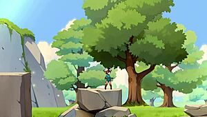 Check out this horny orc face-sitting a lucky boy in the game! 😈