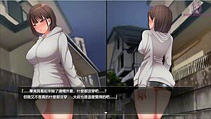 Night Walk 2: Shy girl tries to remove skirt in dark alley.