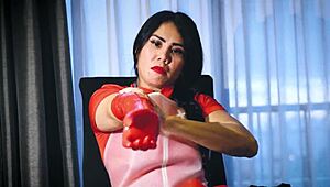 yo, check dominafire’s wild latex glove fetish action! 🔥