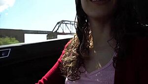 Latina MILF Pays Uber with Blowjob and Swallows Cum