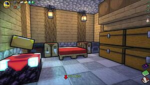 Hornycraft parody hentai game with big cock piglin happy ending