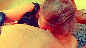 goth cougar sucks cock deepthroat moaning