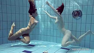 katrin privsem and lucy gurchenko are underwater babes, so hot