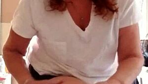 Mature Milf Applies Lotion To Her Nude, Sexy Skin