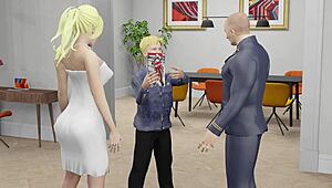 maya gets into a hot threesome in this 3d hentai cartoon