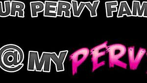 Teasing teen stepsister receives playful spanking