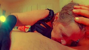 goth cougar sucks cock deepthroat moaning