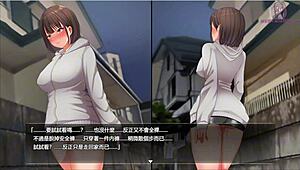 Night Walk 2: Shy girl tries to remove skirt in dark alley.