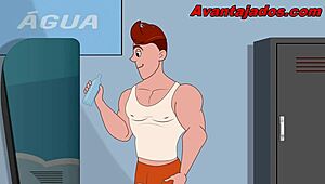 Siente pasión intensa con puta del gym en caricatura gay brasileña