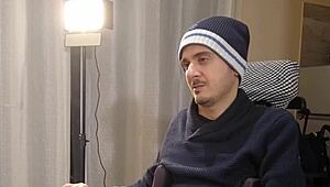 Nemesi excites disabilitymelo with deepthroat and squirting toys