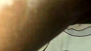 Black beauty gets a big dick in her pussy