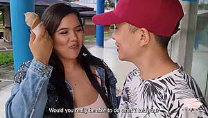 i sneak secret sex with nerdy savannah watson at the mall