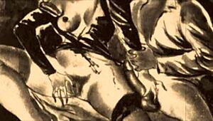 Vintage Erotic Illustration Packed with Seductive Anime Charm