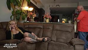 Jeg fanget stedatterens sexy venninne Skylar Vox i aksjon. Hennes goth-utseende fikk meg vill på AITSFS1E10 Del1!