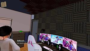 Harem hotel game features sexy anime characters with big tits in revealing outfits