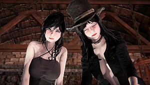 3d animation pale twins threesome