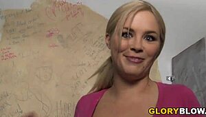 katie kox visits gloryhole for big black cock