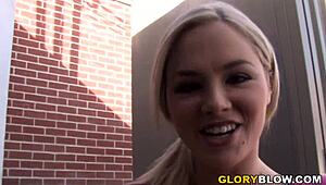 katie kox visits gloryhole for big black cock