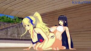 i watch ikaruga and katsuragi in bunny girl futanari sex.