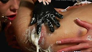 Creamy Enema Lesbians Using Toys in Messy Fetish Scene