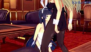 i watch ikaruga and katsuragi in bunny girl futanari sex.
