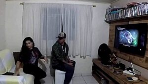 i watch her playing playstation 2 while she fucks a big cock