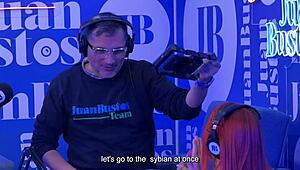 OMG, Andrea Pardo cums 5 times on a sex machine at Juan Bustos podcast! 😍