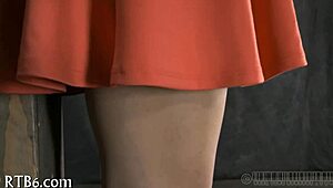 Watch the babe give an upside down blowjob in this unique position.