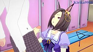 air groove intense sex! uma musume gets creampie in hentai!